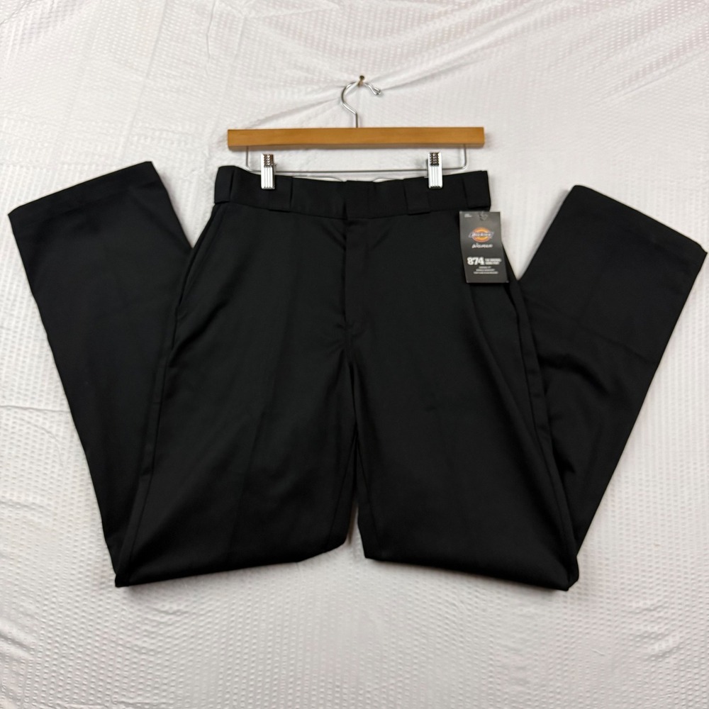 Dickies 874 Original Fit Women Black Work Pants Straight Leg Size 4 Reg NEW